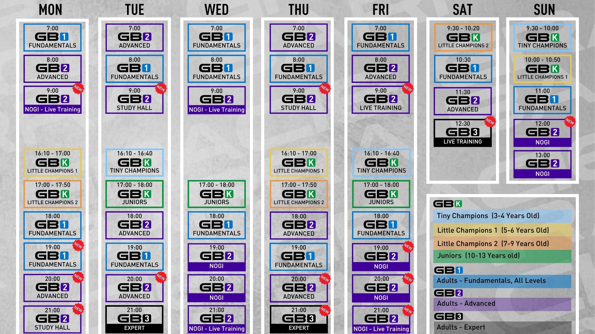 New Schedule from 1st of September 2025