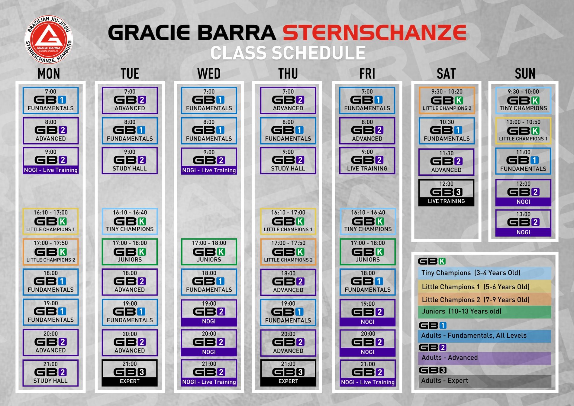 Bjj Hamburg Sternschanze schedule 2025